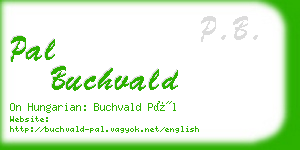 pal buchvald business card